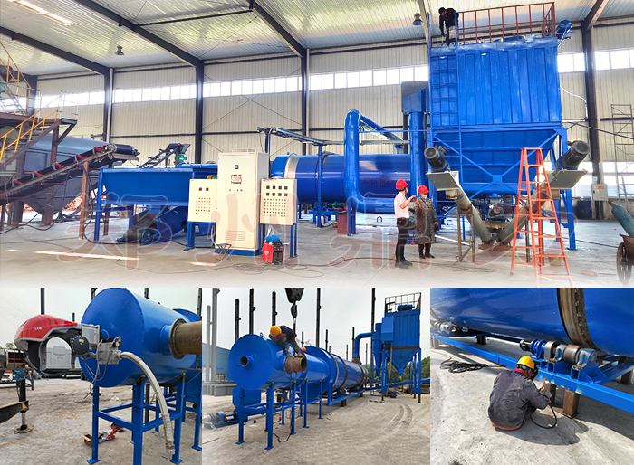 重慶石油焦烘干機操作現場